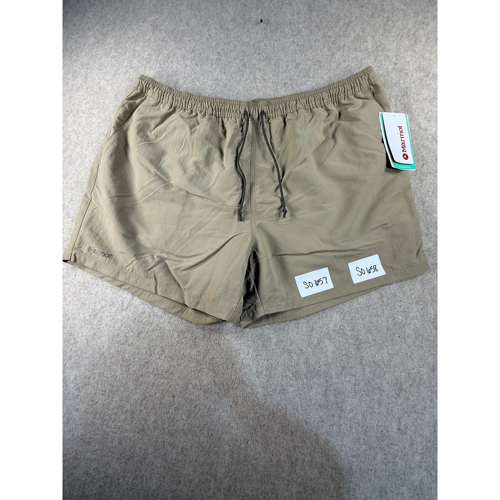NWT Marmot Juniper Springs Shorts Mens XXL Tan Khaki Hiking Outdoor 5" Inseam